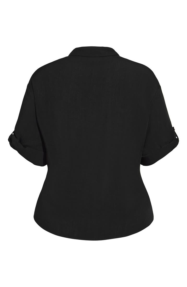 City Chic Tie Front Top, Alternate, color,