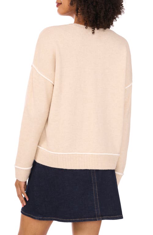 Vince Camuto Contrast Sweater In Orange