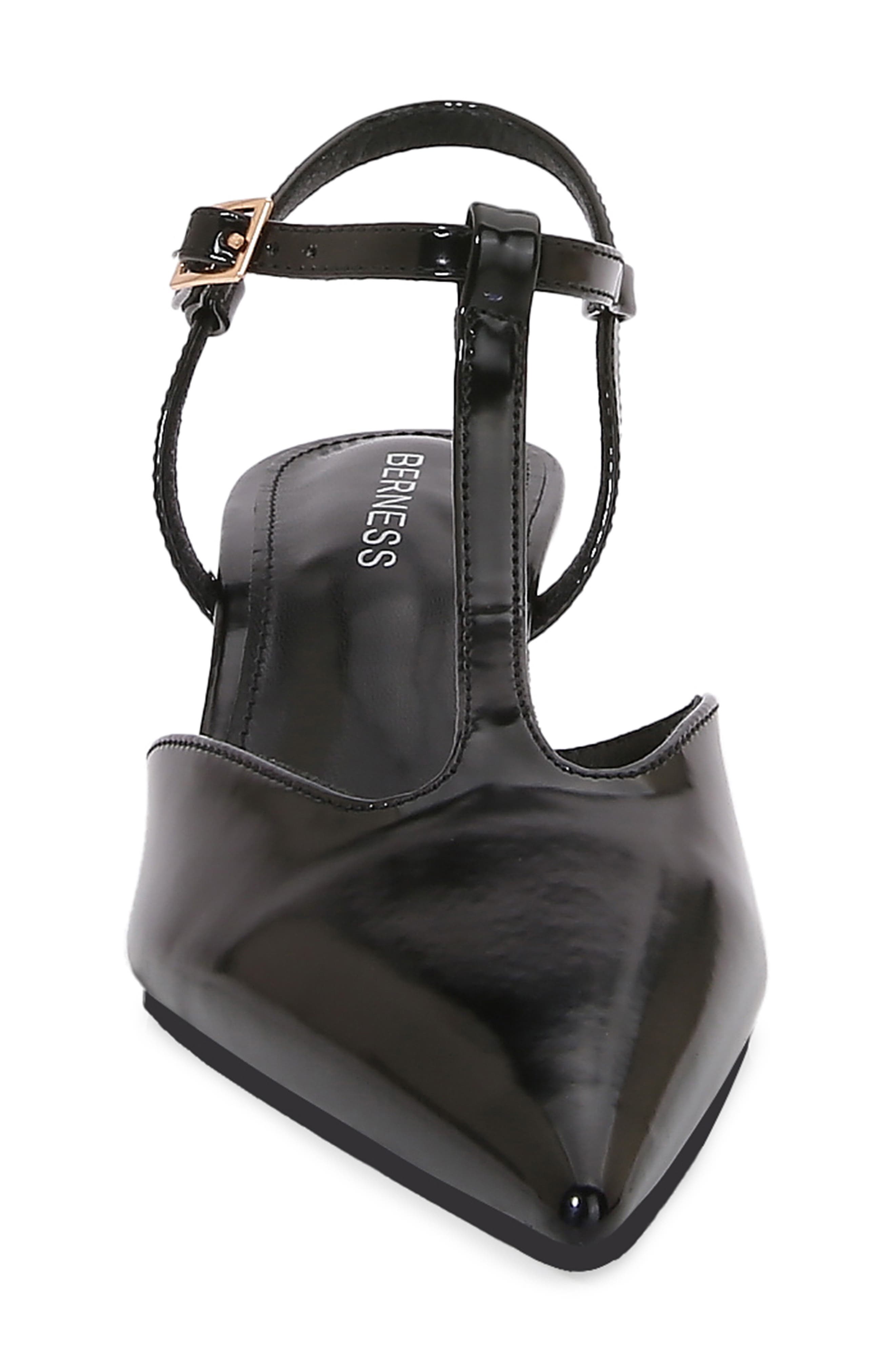 BERNESS T-Strap Kitten Heel Pump, Alternate, color, Black