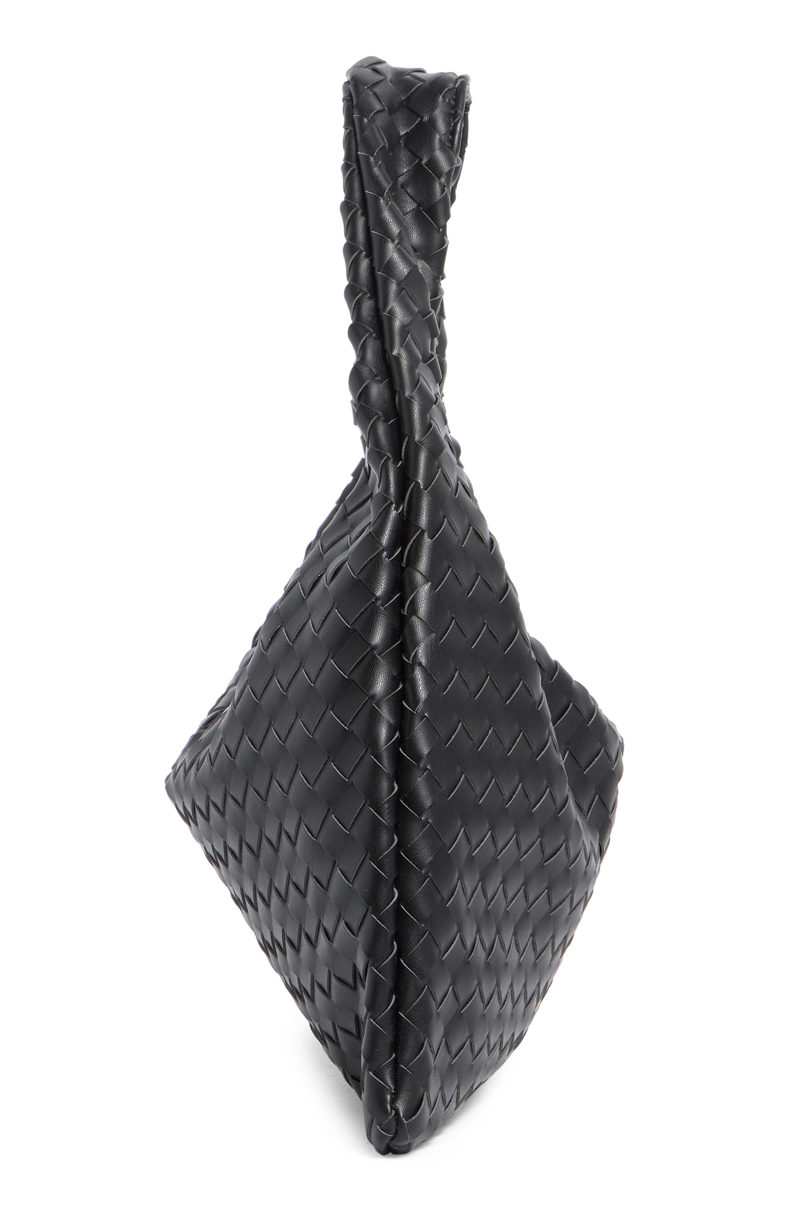 URBAN EXPRESSIONS HANDBAGS Woven Hobo Shoulder Bag, Alternate, color, Black