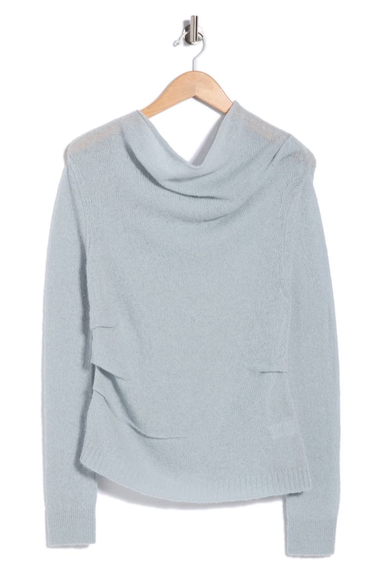 Freya One-Shoulder Alpaca-Blend Sweater, Alternate, color, SLATE BLUE