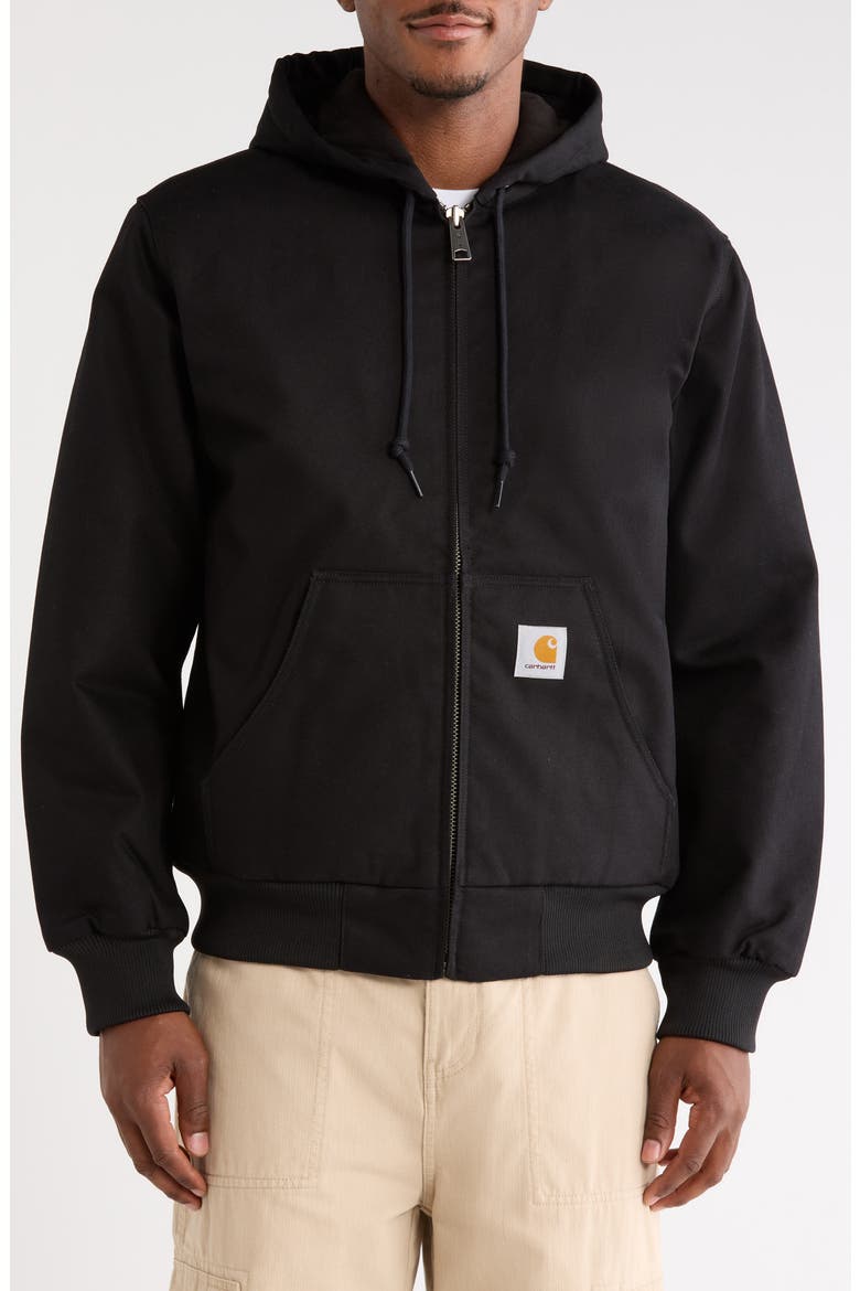Active Canvas Hooded Jacket, Alternate, color, BLACK (RIGID)