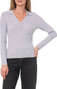 1.STATE Ribbed Polo Sweater