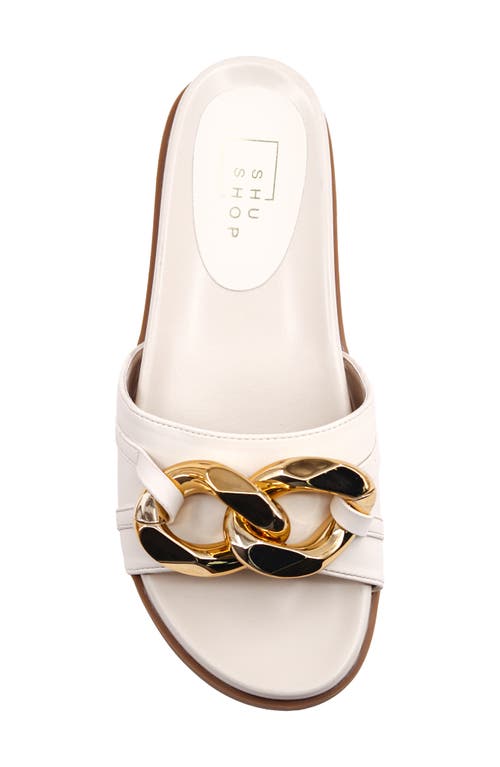 Shushop Cassie Slide Sandal In White