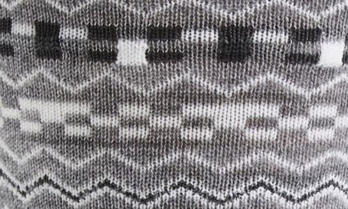 Thom Browne Fair Isle Float Jacquard Mid Calf Socks In Gray