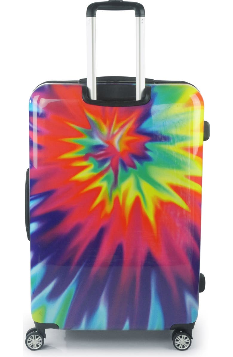 Ful Tie-dye Swirl 28 Inch Expandable Spinner Rolling Luggage Suitcase, ABS Hard Case, Upright, Alternate, color,