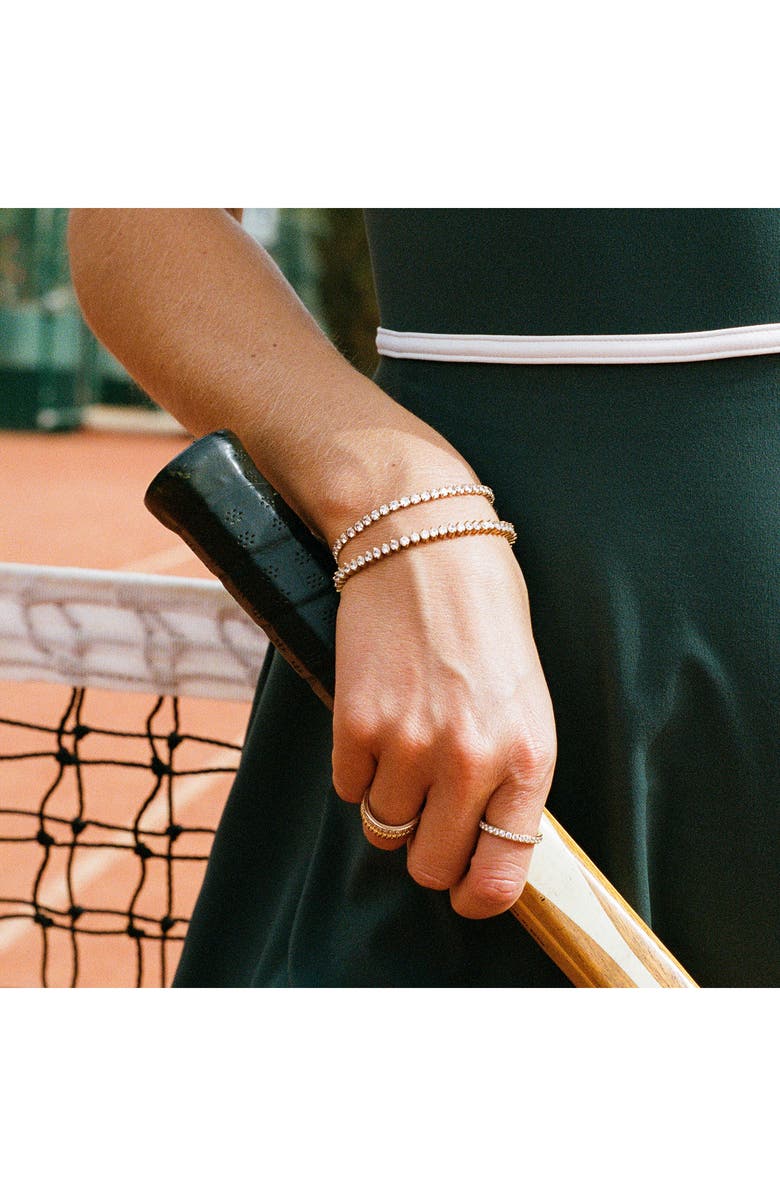 D.LOUISE Cubic Zirconia Tennis Bracelet, Alternate, color, Gold
