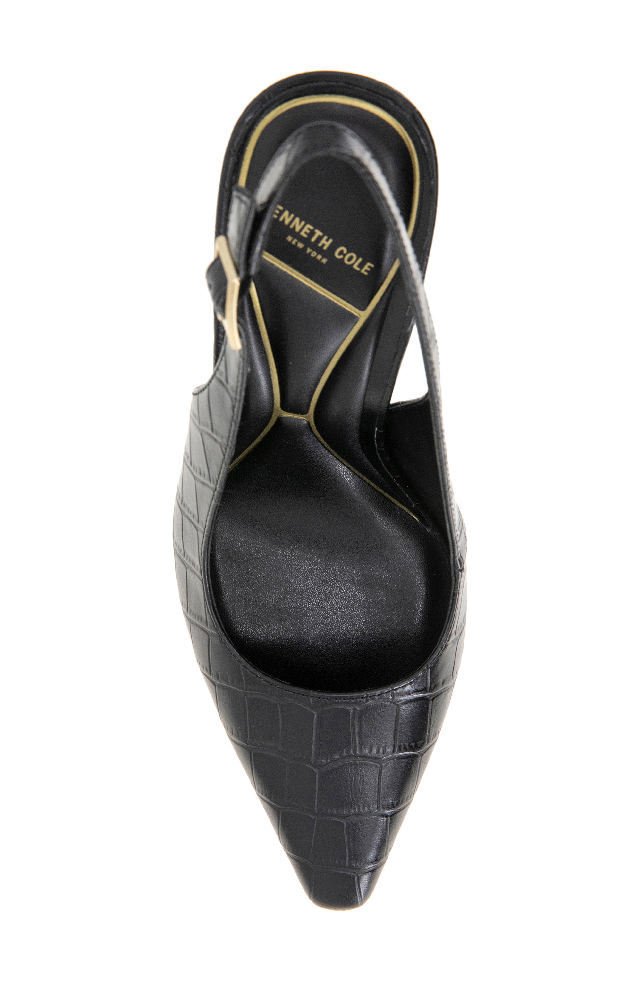 Kenneth Cole Quinnly Slingback Pump, Alternate, color, Black Croco