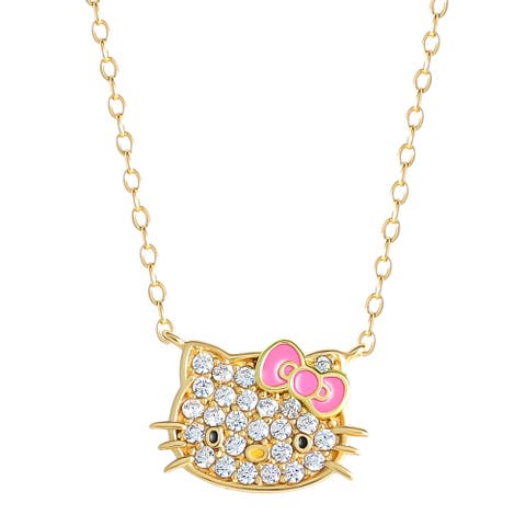 Necklace for Women 18" Official License, Cubic Zirconia Pendant
