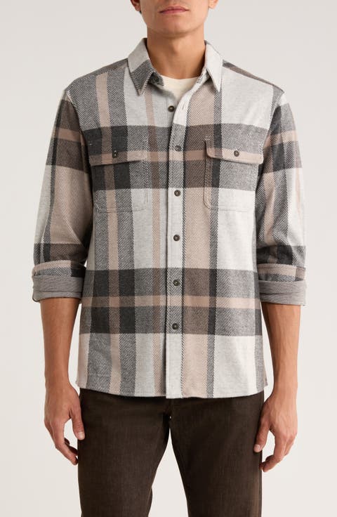 Generation Plaid Stretch Flannel Button-Up Shirt