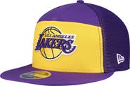 New Era Men's New Era Gold/Purple Los Angeles Lakers Outdoor Split Panel 9FIFTY Snapback Hat