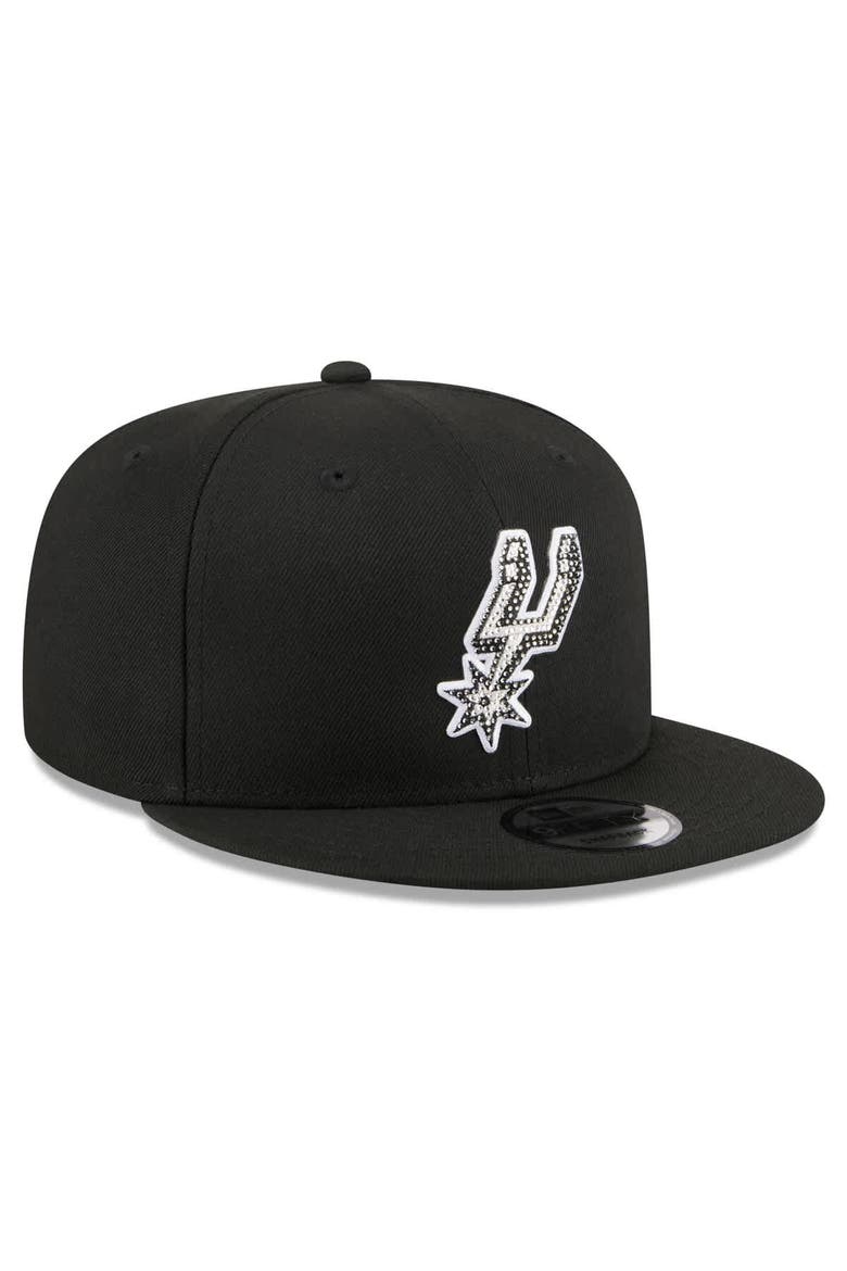 Men's New Era Black San Antonio Spurs 2026 NBA Draft Crystal 9FIFTY Snapback Hat, Alternate, color, Black
