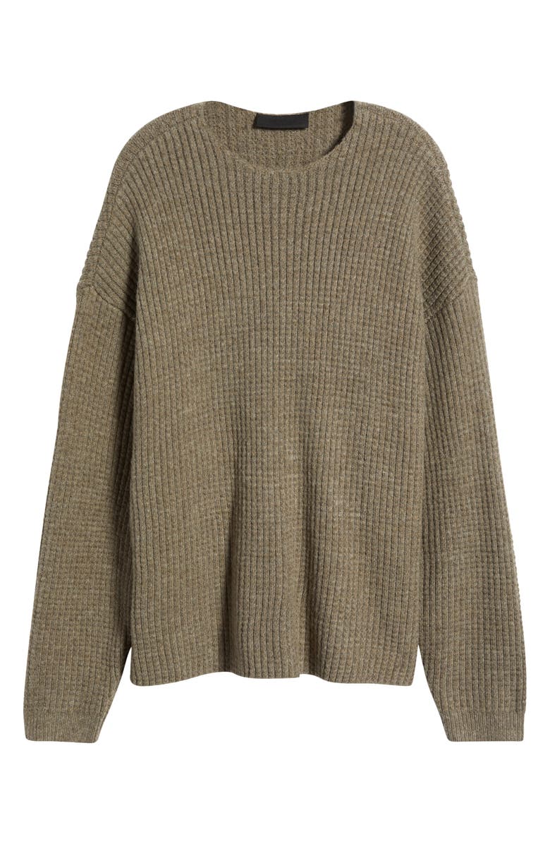 Fear of God Essentials Heavyweight Waffle Crewneck Sweater, Alternate, color, 