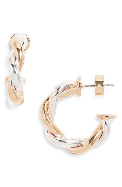 Two-Tone Twist Hoops