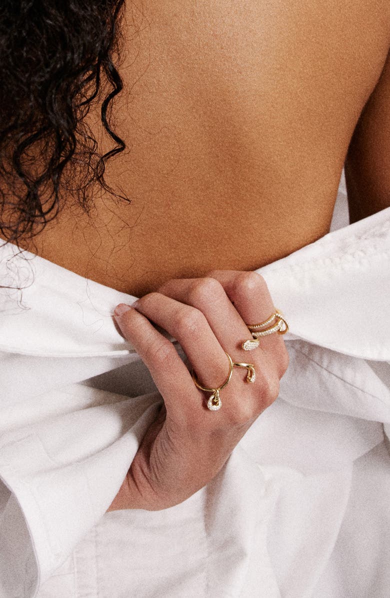 Kloto Mingle Pavé Diamond Ring, Alternate, color, Gold