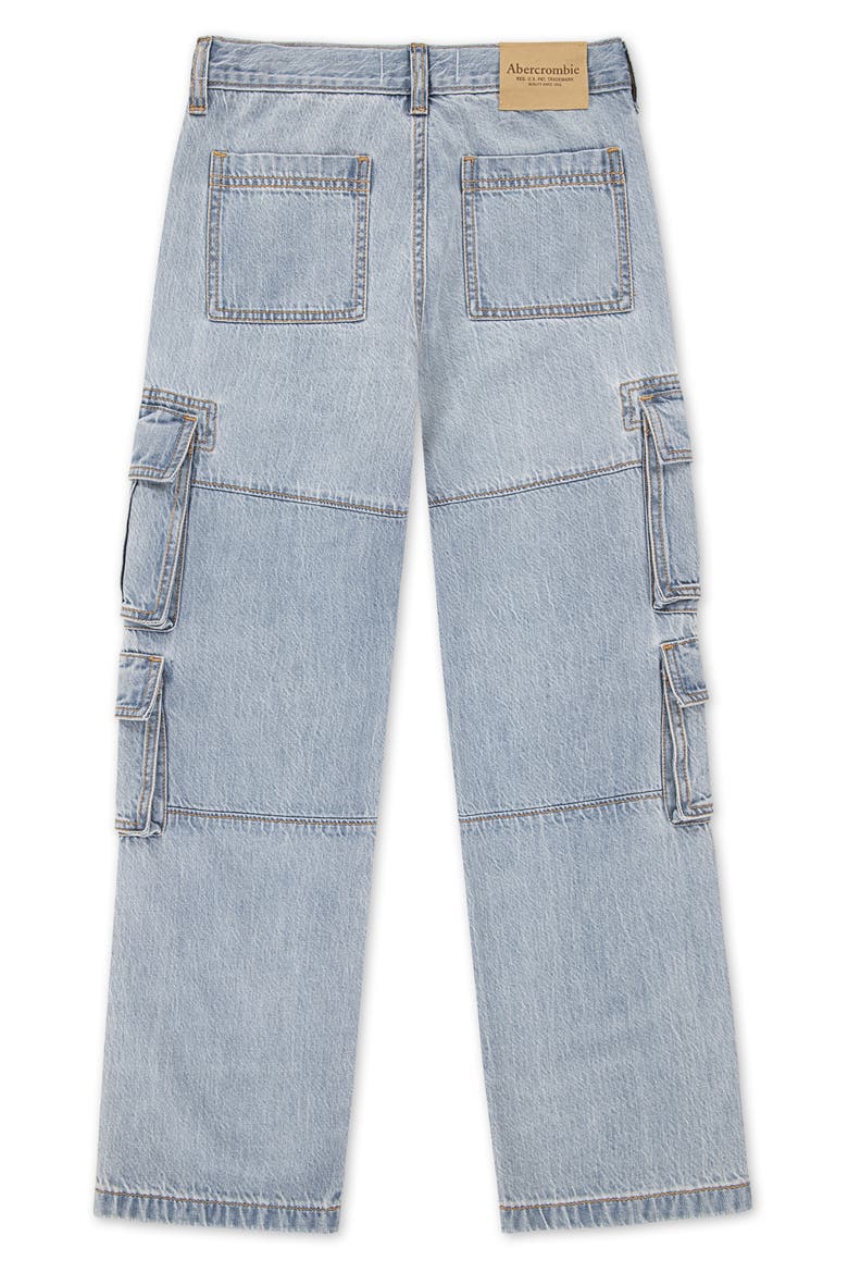 Kids' Baggy Denim Cargo Pants, Alternate, color, LCMGOAT