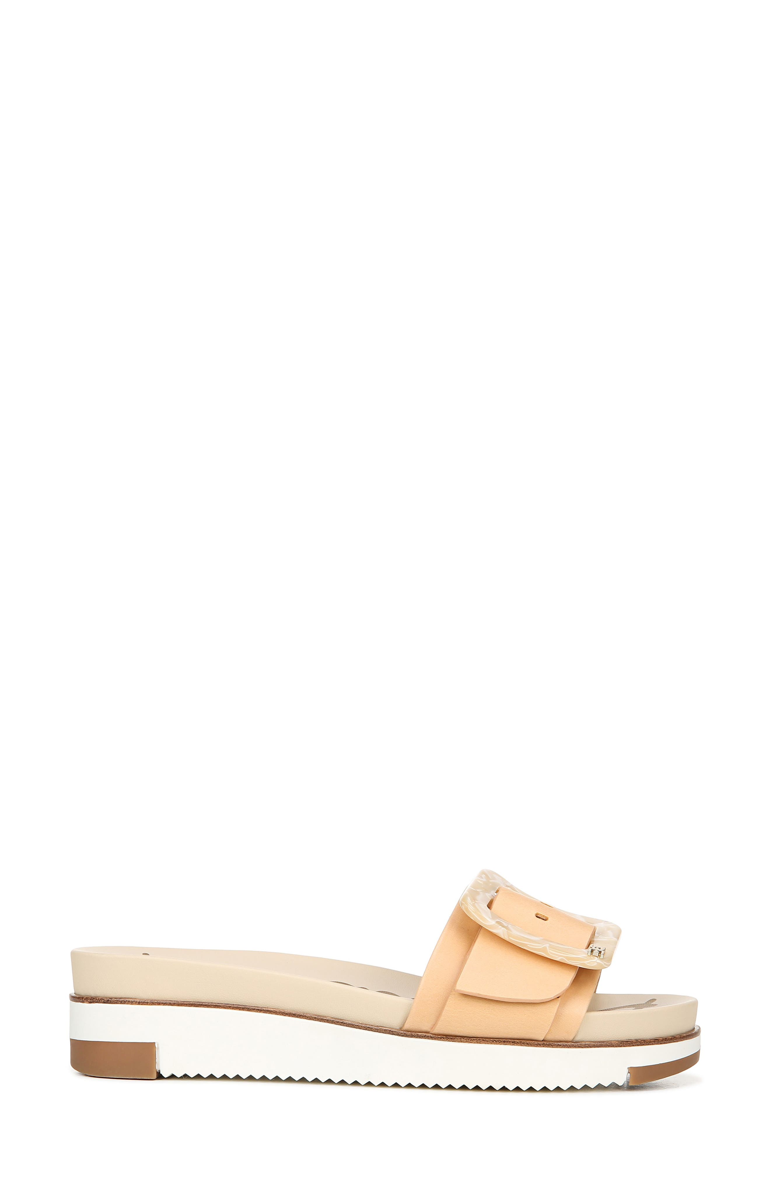 Ariane Platform Slide Sandal, Alternate, color, SAND LEATHER