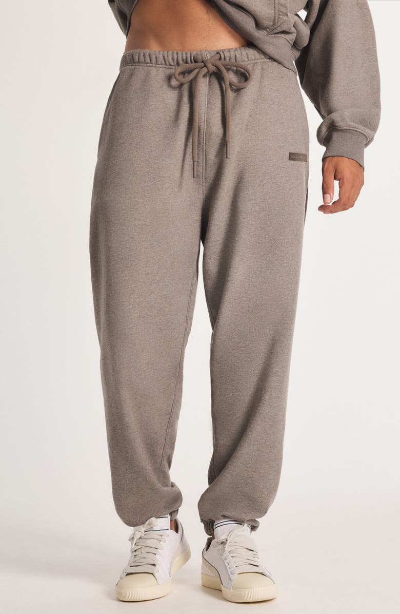 SAVAGE X FENTY Fleece Joggers, Main, color, Mink Brown Heather