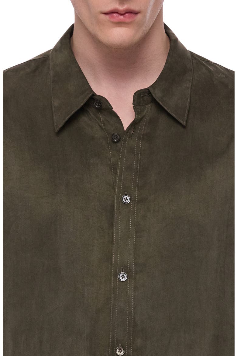 Fluid Relaxed Shirt, Alternate, color, DARK MOSS