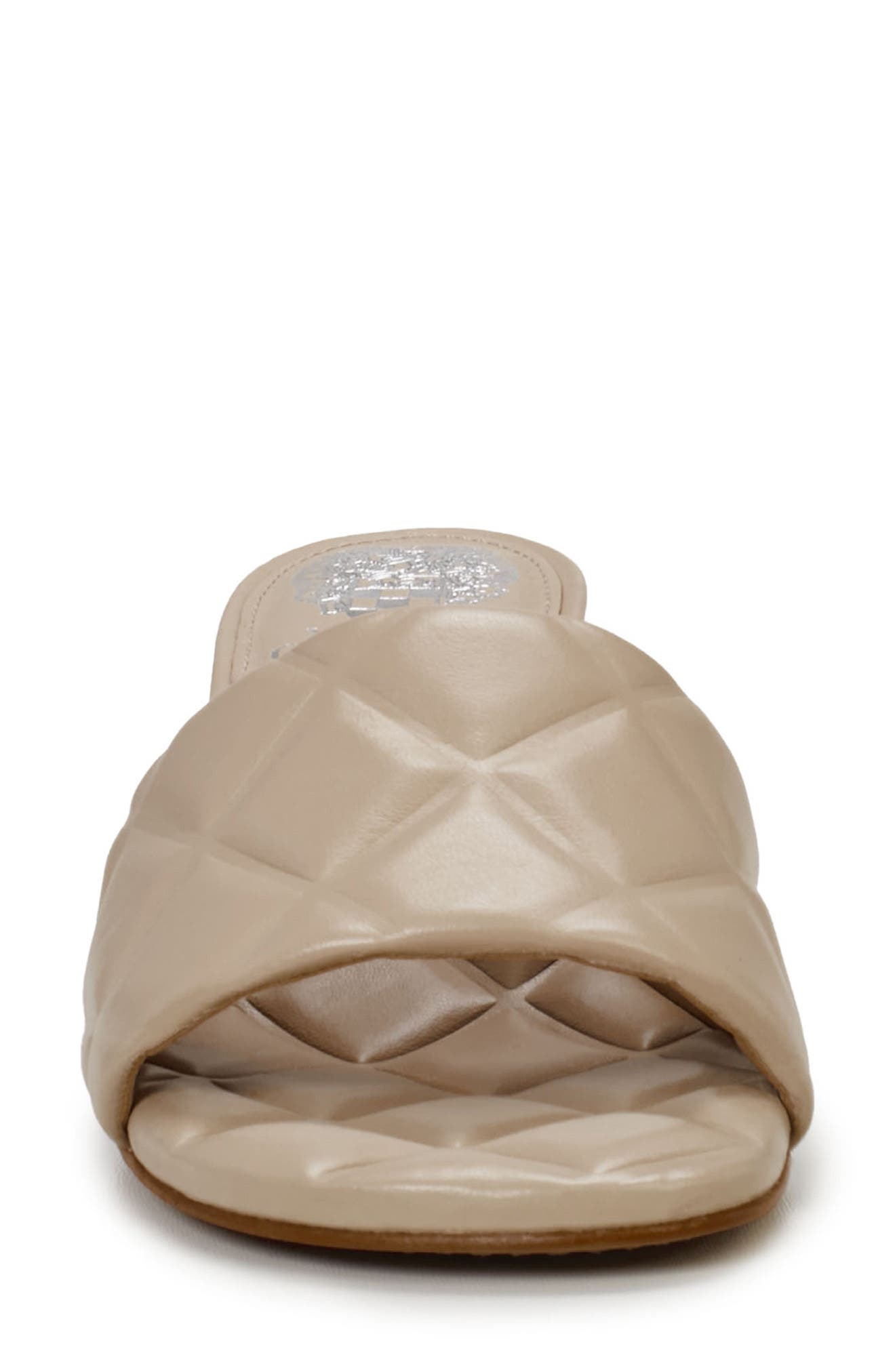 Vince Camuto Braylen Quilted Sandal, Alternate, color, Soft Buff