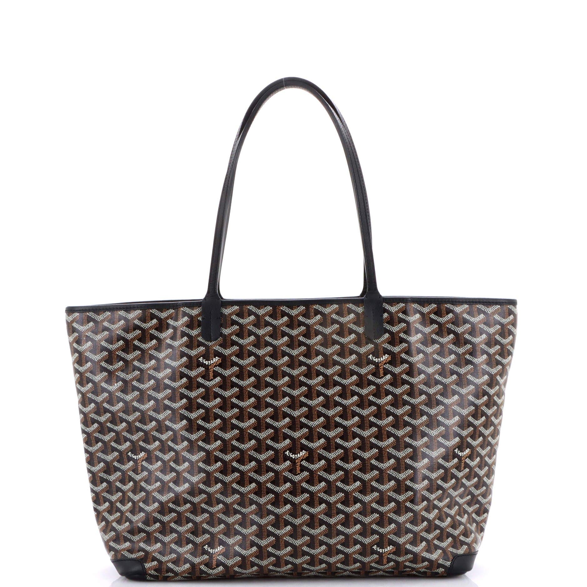 Pre-Owned Goyard Artois Tote Coated Canvas MM, Alternate, color, Black
