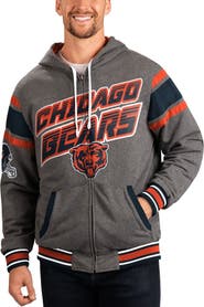 G-III SPORTS BY CARL BANKS Men's G-III Sports by Carl Banks Navy/Gray Chicago Bears Extreme Full Back Reversible Hoodie Full-Zip Jacket