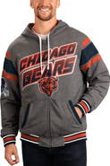 G-III SPORTS BY CARL BANKS Men's G-III Sports by Carl Banks Navy/Gray Chicago Bears Extreme Full Back Reversible Hoodie Full-Zip Jacket