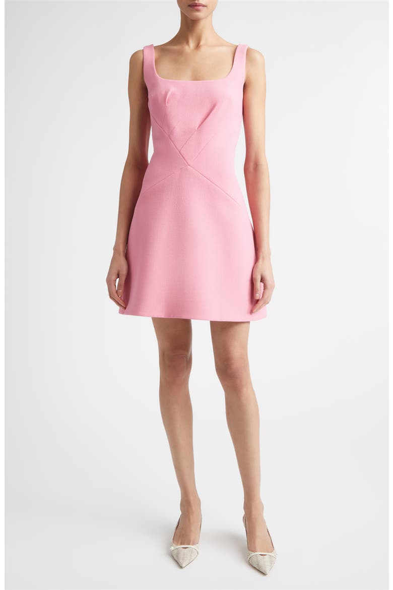 Larvall Wool Crepe Minidress, Main, color, PINK SORBET