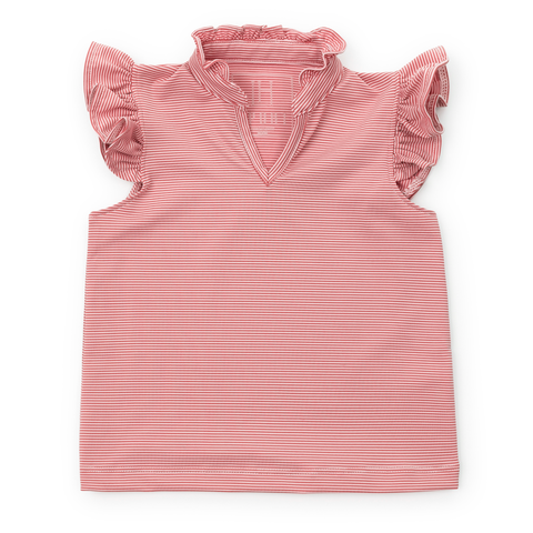 Ellie Girls' Sleeveless Ruffled Top by LH Sport