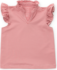 Lila and Hayes Ellie Girls' Sleeveless Ruffled Top by LH Sport