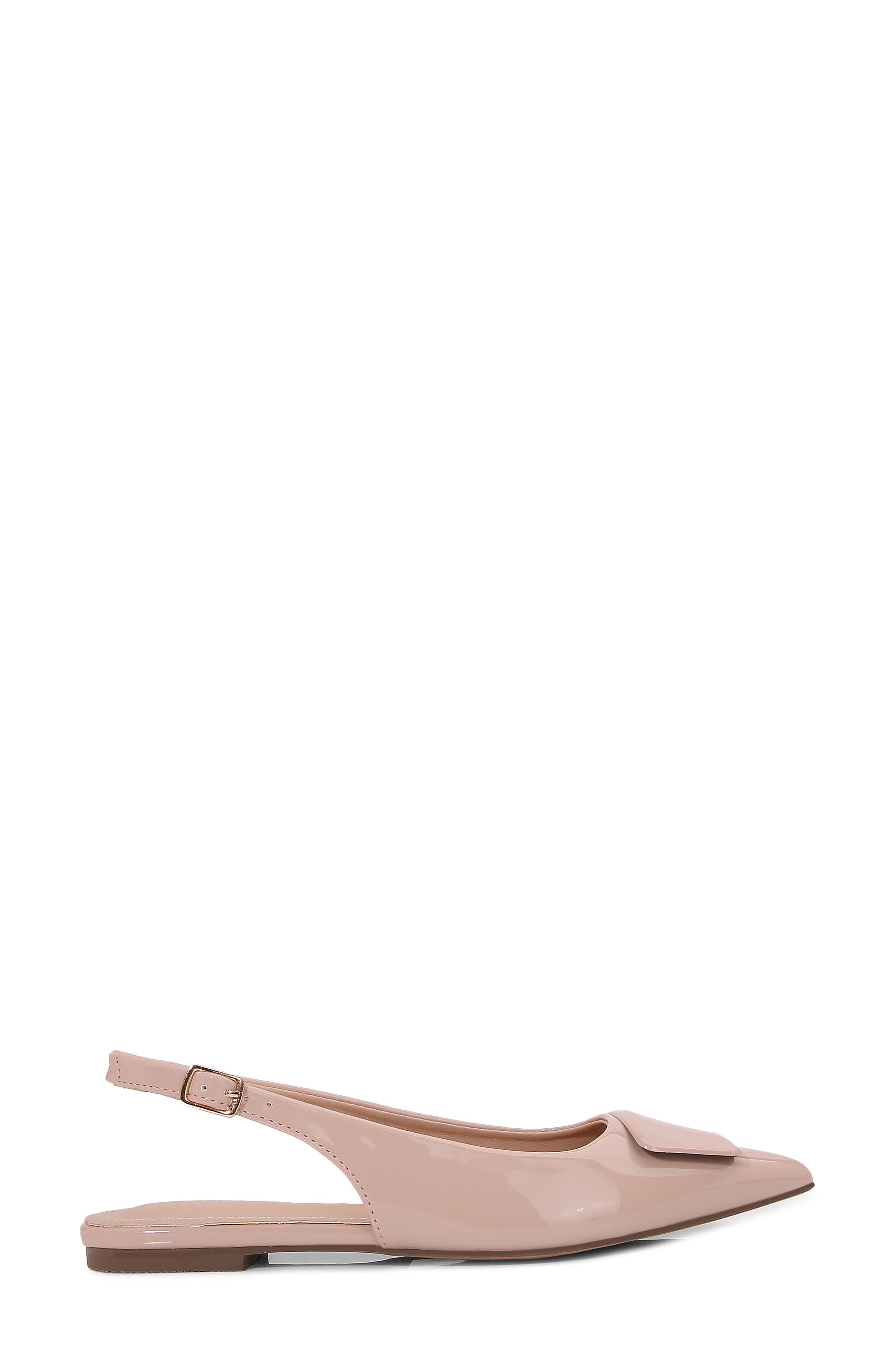 Patent Slingback Strap, Alternate, color, BEIGE