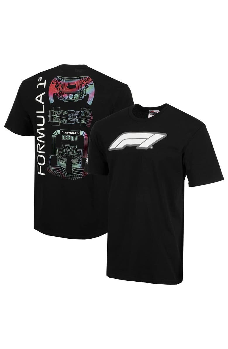 Insomniac Unisex Black Formula 1 2024 Las Vegas Grand Prix Steering T-Shirt, Main, color, 