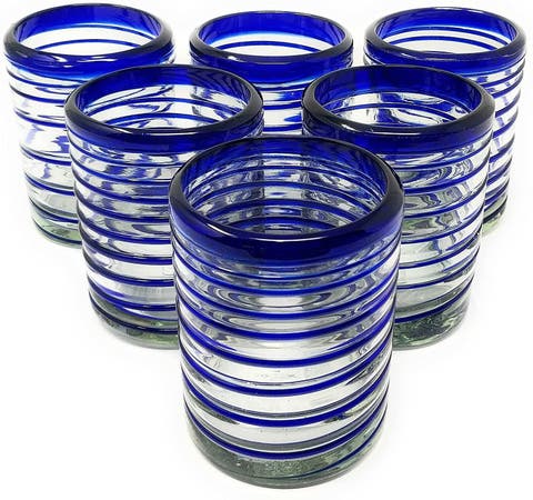Tumbler Glasses with Spiral  - Set of 6 Tumbler