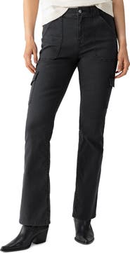 Sanctuary Hayden Sculpted Cotton Blend Bootcut Cargo Pants