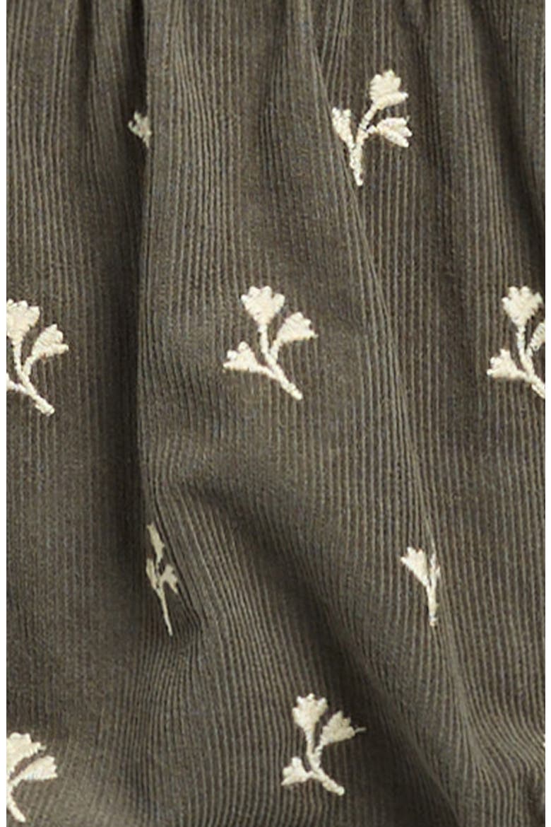 Freya Embroidered Cotton Corduroy Bodysuit, Alternate, color, EVERGREEN