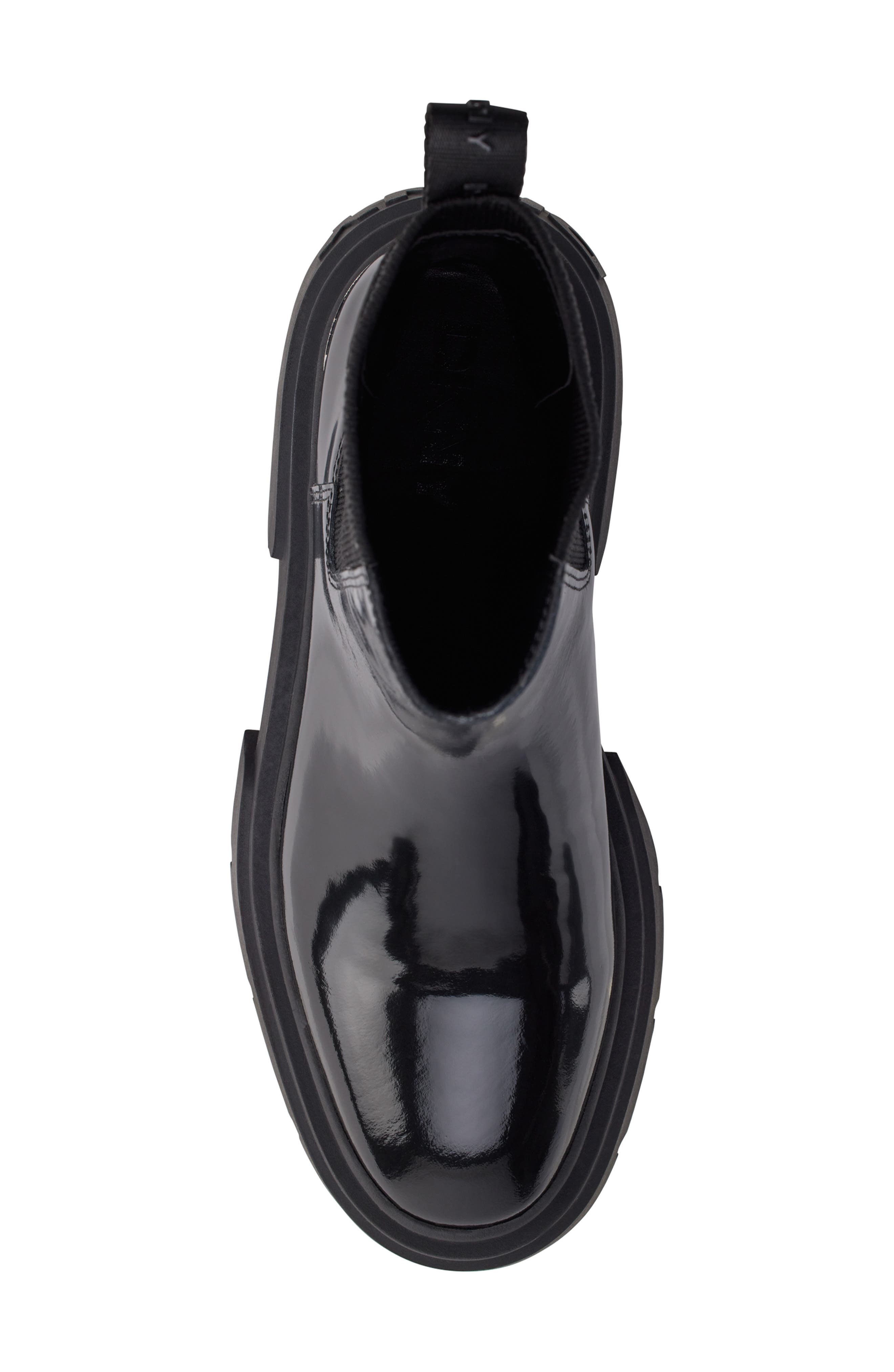 DKNY Fenella Lug Sole Chelsea Boot, Alternate, color, Black