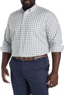Oak Hill by DXL Big & Tall  Small Plaid Tech Sport Shirt