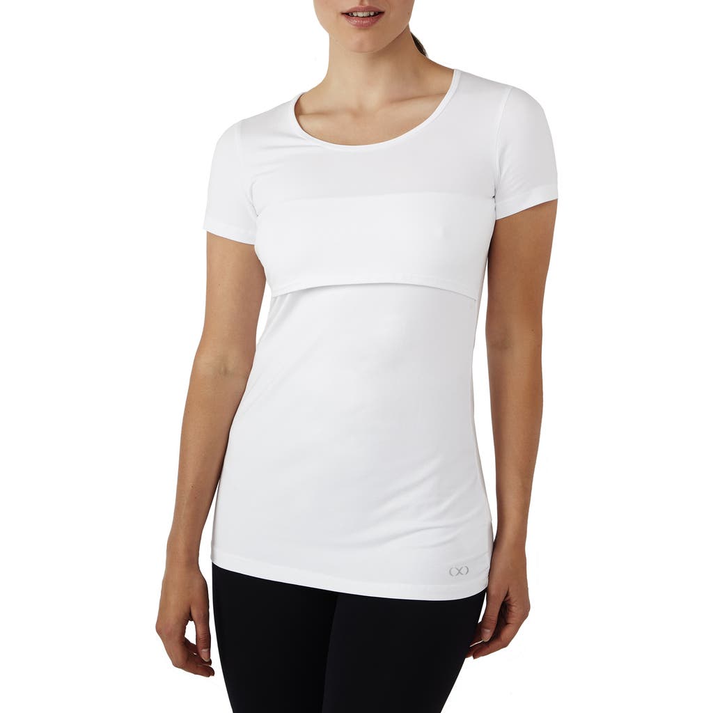 Modern Eternity Maternity/Nursing Tee in White