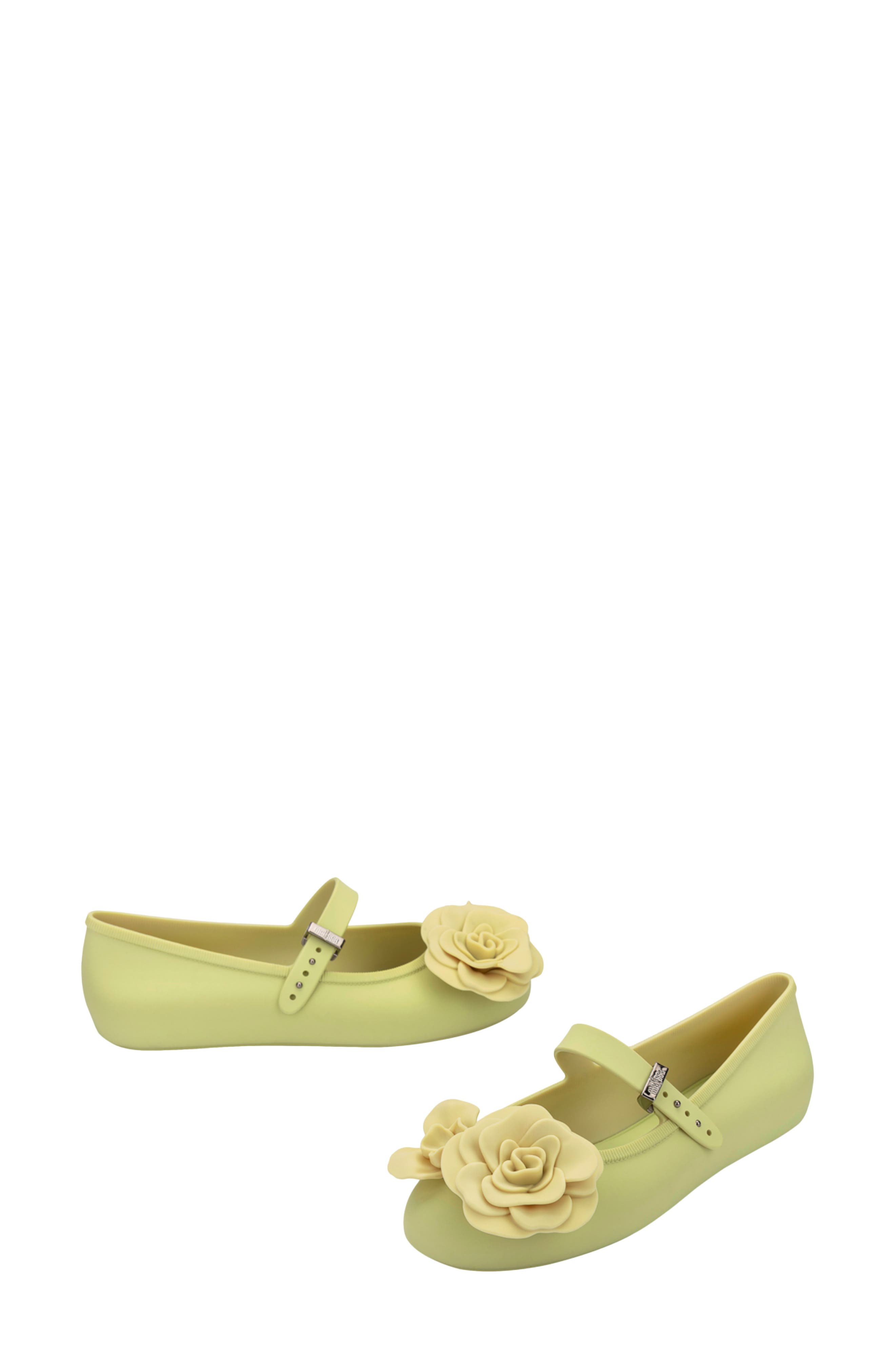 Soft Ballerina Petals Mary Jane Flat, Alternate, color, GREEN
