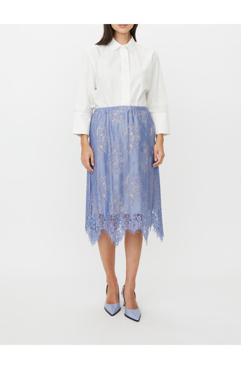 Masai Copenhagen MaSarivelle Lace Overlay Midi Skirt, Alternate, color, Stonewash