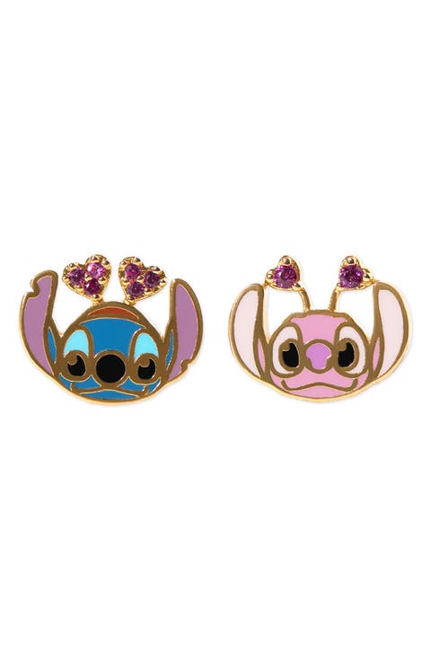 Disney Stitch Angel Stud Earrings Set