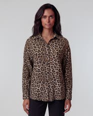 Lords of Harlech Leopard Womens Linen Shirt
