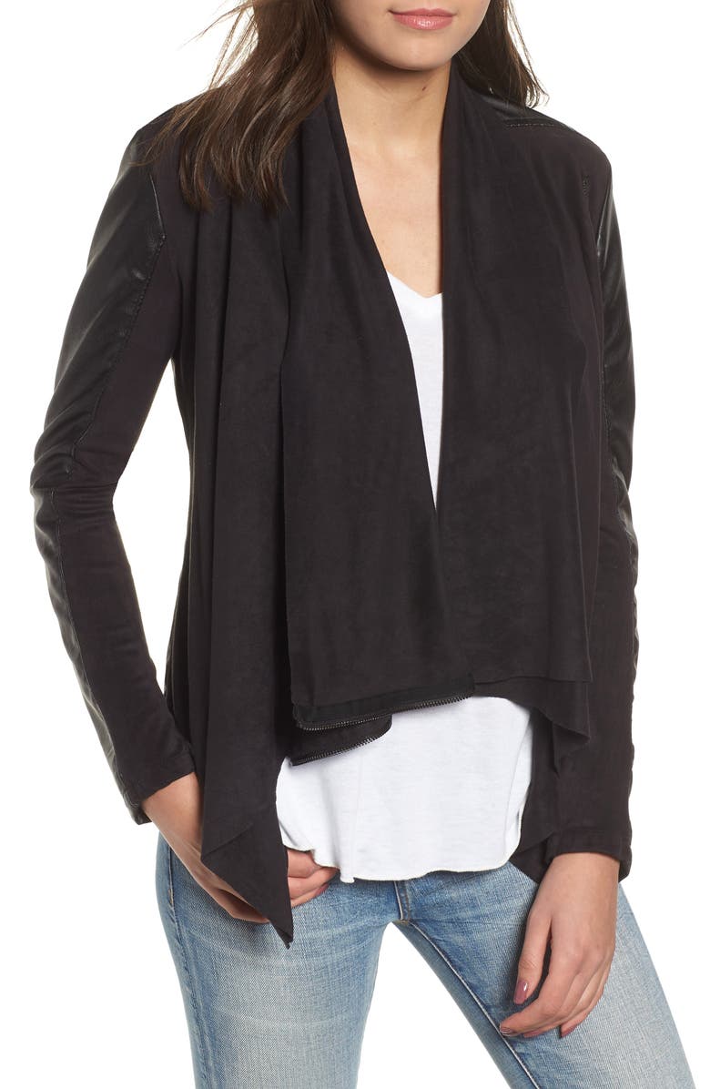 BLANKNYC Drape Front Jacket, Main, color, 