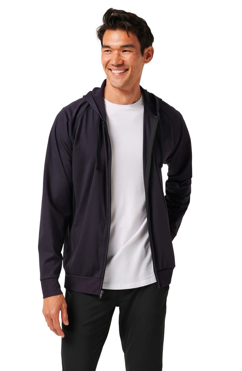 TravisMathew Cloud Track Jacket, Alternate, color, Black