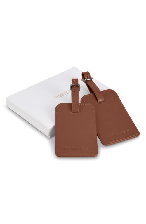 Champs Leather Luggage Tags In Brown