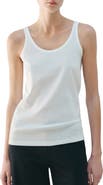 MANGO Scoop Neck Cotton Tank