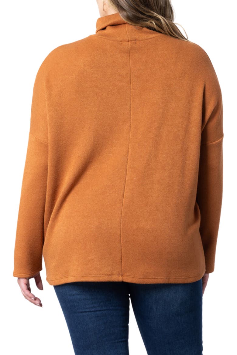 Paris Turtleneck Tunic Sweater, Alternate, color, CAMEL