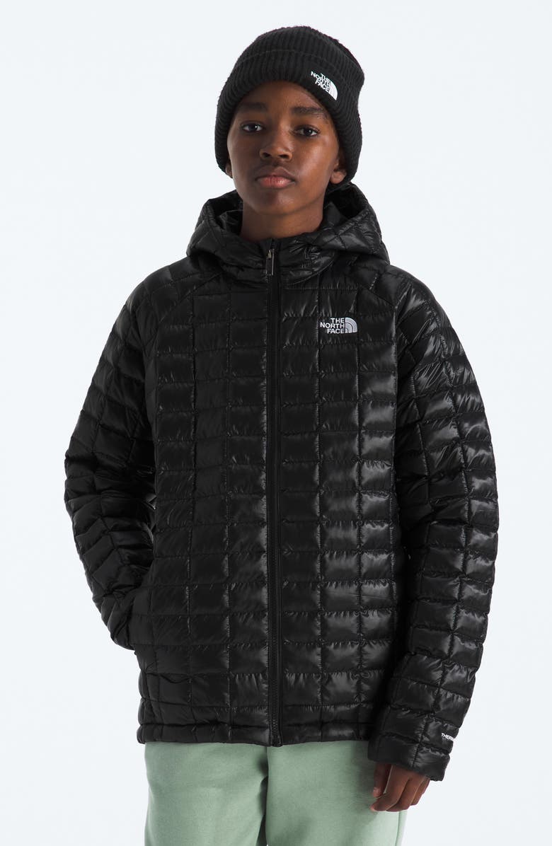 The North Face Kids' Thermoball Quilted Hooded Jacket, Alternate, color, Tnf Black