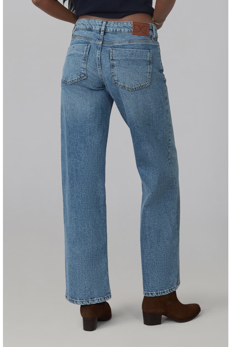 Miro Mid Rise Comfort Straight Jeans, Alternate, color, Electric Blue