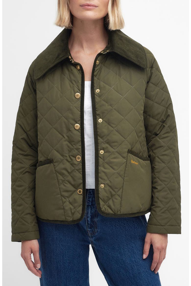 Gosford Quilted Jacket, Main, color, ARMY GREEN